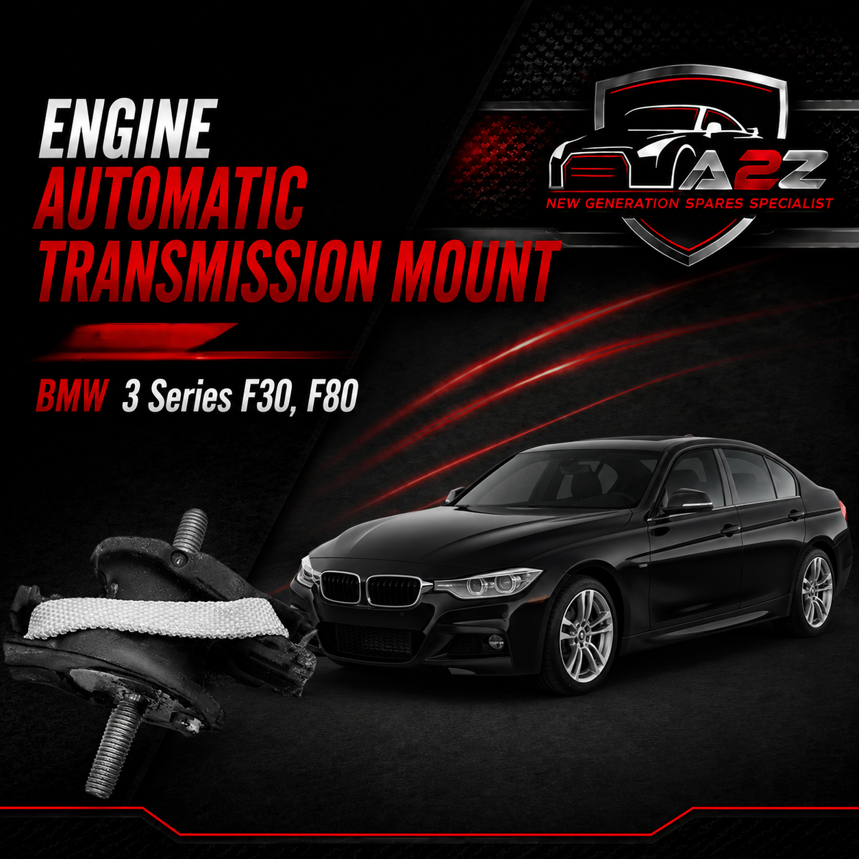 Engine Automatic Transmission Mount 22316796617 Compatible With BMW 3 Series F30, F80