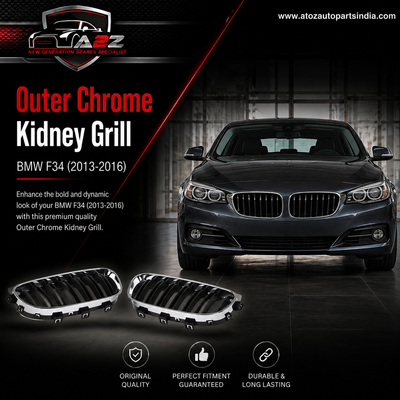 Outer Chrome Kidney Grill Left 51137294807 & Right 51137294808 Compatible With BMW 3 Series GT (F34) (2013-2016) Tag No.97