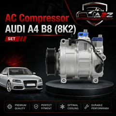 AC Compressor 4F0260805AJ 4F0260805D 4G0260805B 4H0260805E 8E0260805AS 8K0260805J Compatible With AUDI A4 B8 (8K2) & A4 / S4 A6 C6 (4F2) & A6 / S6 A8 D3 (4E2, 4E8) & A8 / S8 & A8L Q5 (8RB)