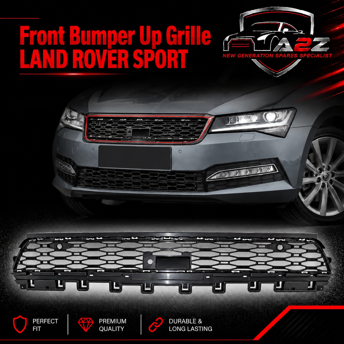 Front Bumper Up Grille LR168961 Compatible With LAND ROVER SPORT
