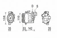 AC Compressor 64526915380 64529145351 64529156821 64529182793 Compatible With BMW 3 Series (E90) & X1 (E84)