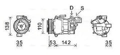 AC Compressor 64526915380 64529145351 64529156821 64529182793 Compatible With BMW 3 Series (E90) & X1 (E84)