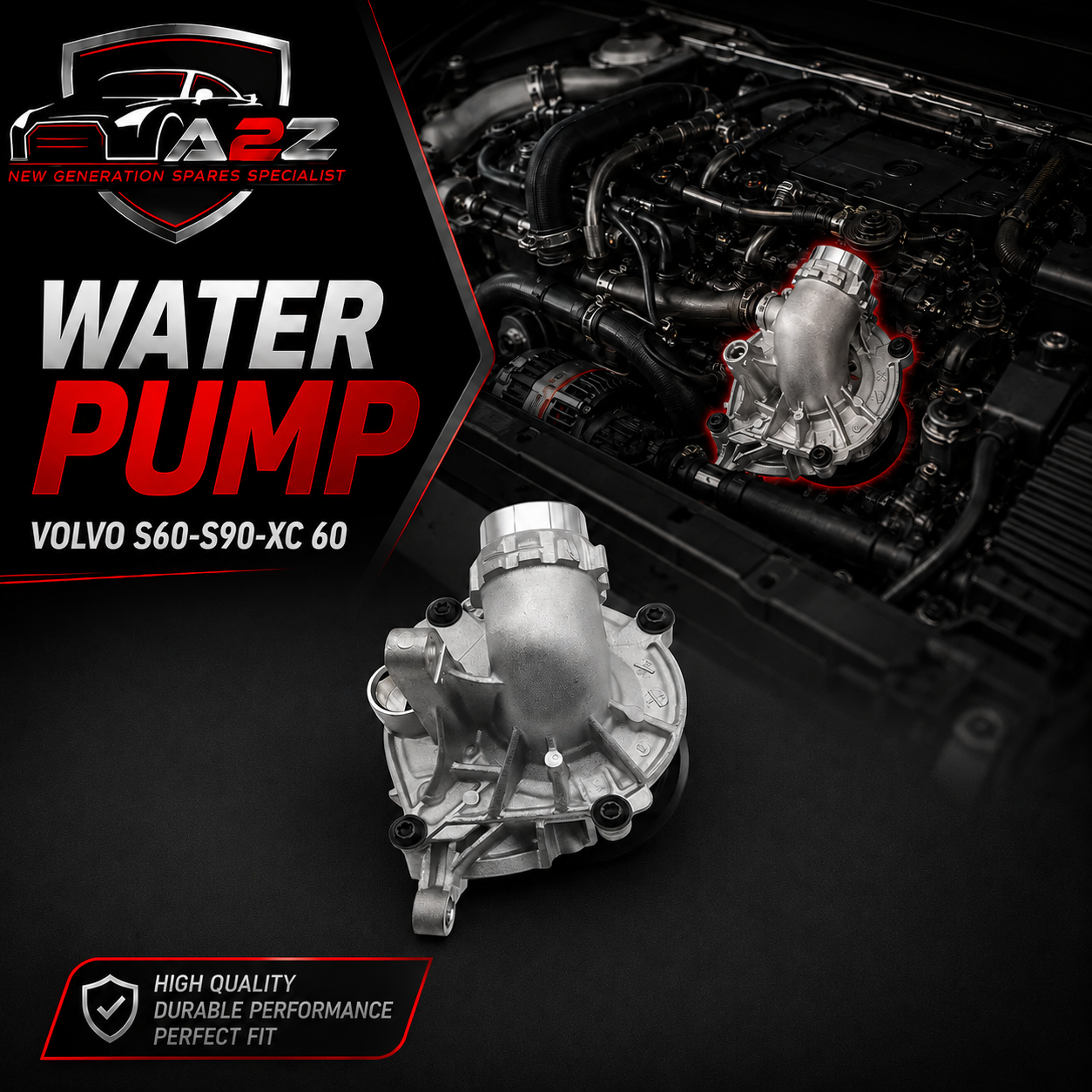 Water Pump 32252604 32382367 32441161 Compatible With  VOLVO S60-S90-XC 60 Tag No.93
