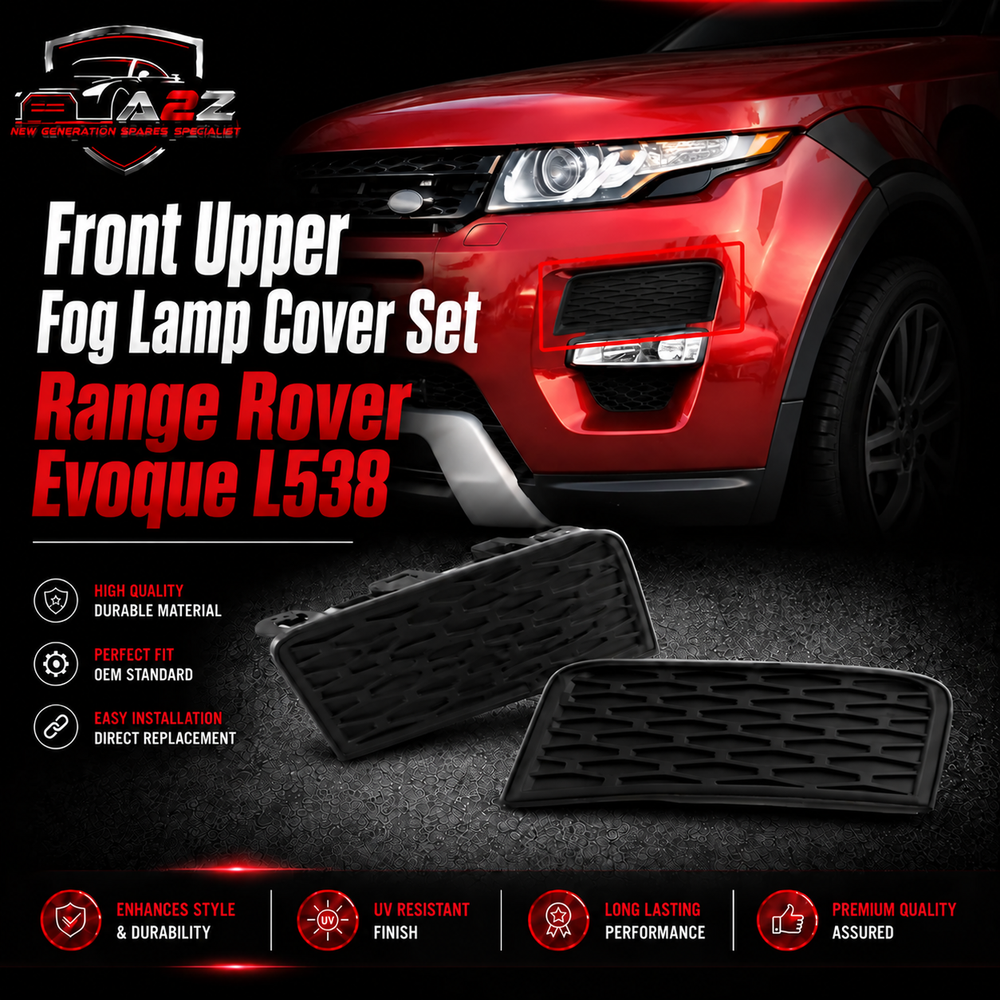 Front Upper Fog Lamp Cover Set Right LR035093 LR057396 LR026543 & Left LR035094 LR057397 LR026543 Compatible With Range Rover Evoque (L538) Tag No.206