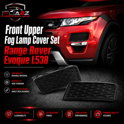 Front Upper Fog Lamp Cover Set Right LR035093 LR057396 LR026543 & Left LR035094 LR057397 LR026543 Compatible With Range Rover Evoque (L538) Tag No.206