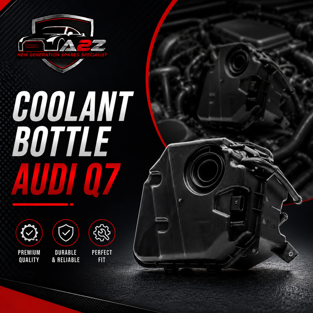Coolant Bottle 7L0121407E 7L0121407C 7L0121407F For AUDI Q7 (4LB) Tag-B-27
