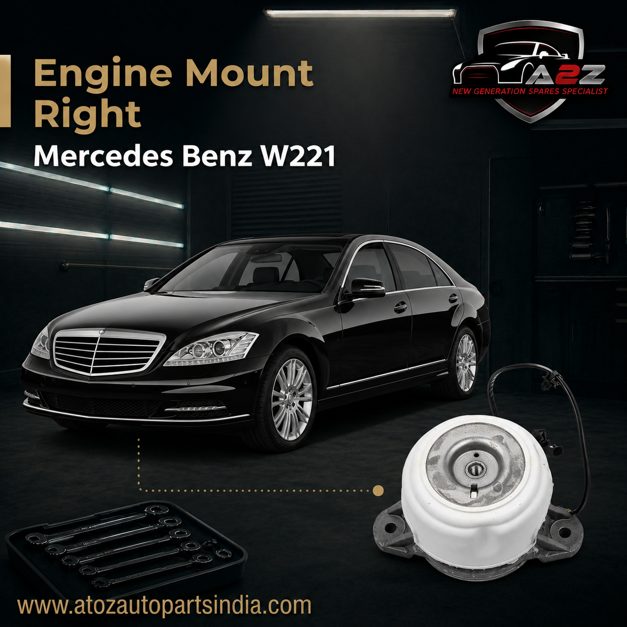 Engine Mount Right 2212404817 Compatible With Mercedes Benz W221