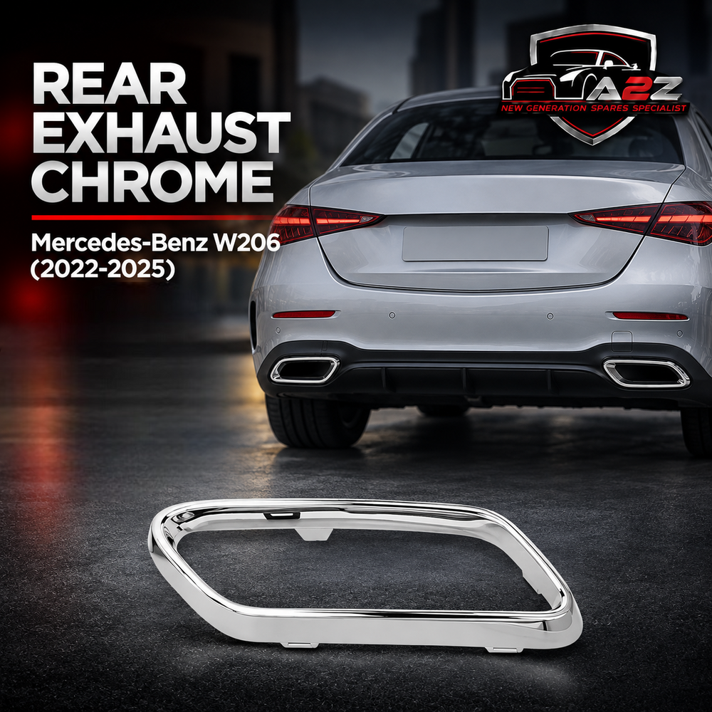 Rear Exhaust Chrome Left 2068858303 & Right 2068858403 Compatible With Mercedes-Benz C-CLASS W206 (2022-2025) Tag No.271