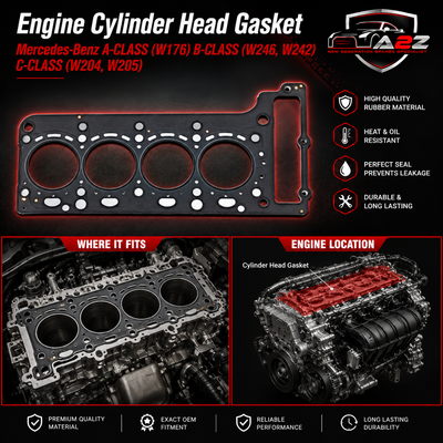Engine Cylinder Head Gasket 529.530 6510160800 Compatible With Mercedes-Benz A-CLASS (W176) B-CLASS (W246, W242) C-CLASS (W204, W205) CLA/CLS (C117, C218) E-CLASS (W212) GLA-CLASS (X156) GLC/GLE (X253, W166) M-CLASS (W166)V-CLASS (W447) |VALENTE