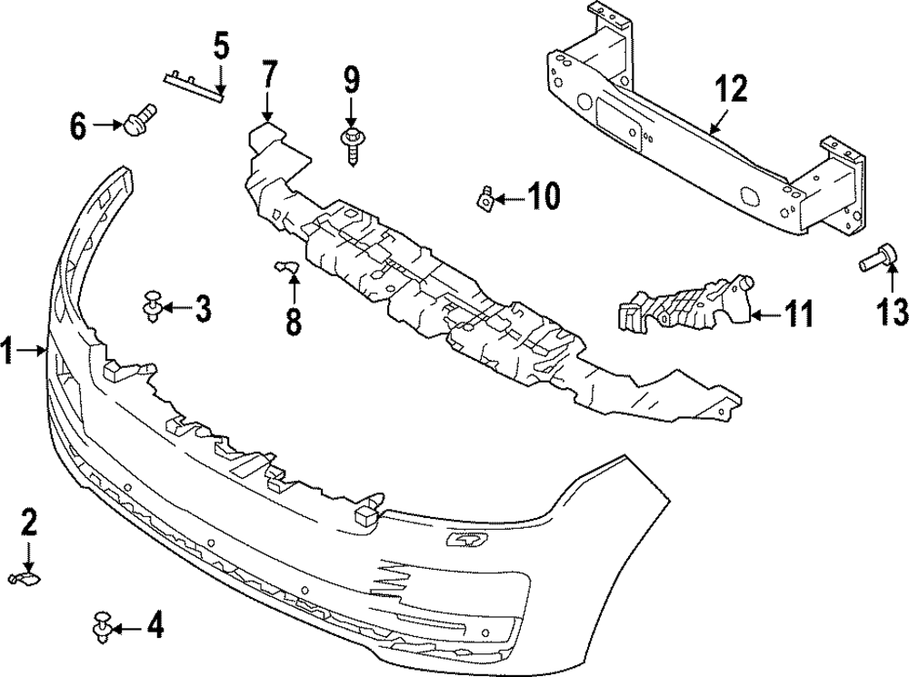 Front Bumper Bracket Right LR150995 & Left LR150999 Compatible With Land Rover Range Rover (2022-23)