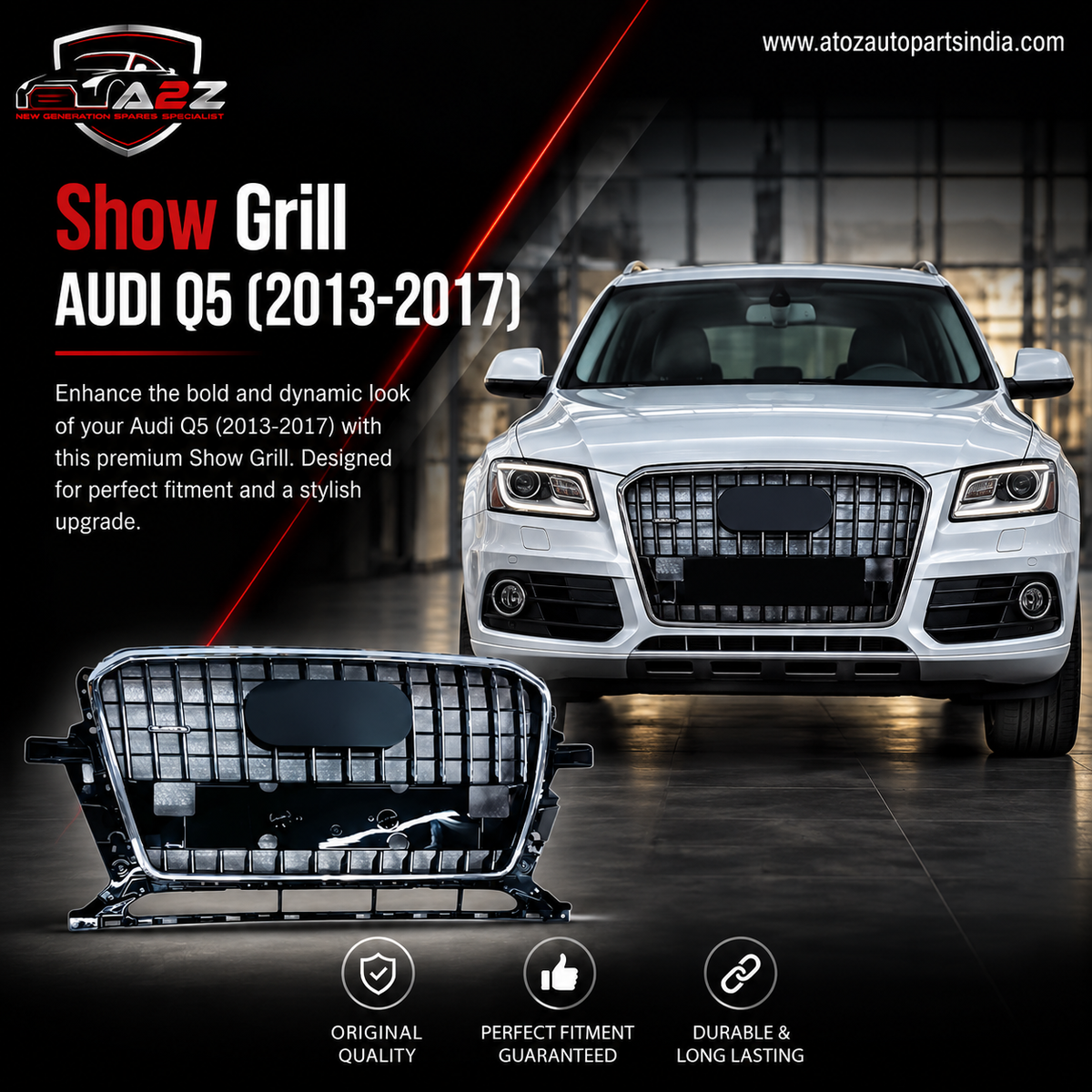 Show Grill 8R0853651ST94 8R0853651S 8R0853651R Compatible With