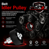 Belt Idler Pulley  LR025083  Compatible with LAND ROVER RANGE ROVER III (L322) & RANGE ROVER IV (L405) & RANGE ROVER SPORT II (L494)
