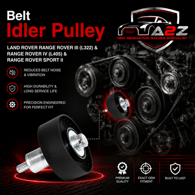 Belt Idler Pulley  LR025083  Compatible with LAND ROVER RANGE ROVER III (L322) & RANGE ROVER IV (L405) & RANGE ROVER SPORT II (L494)