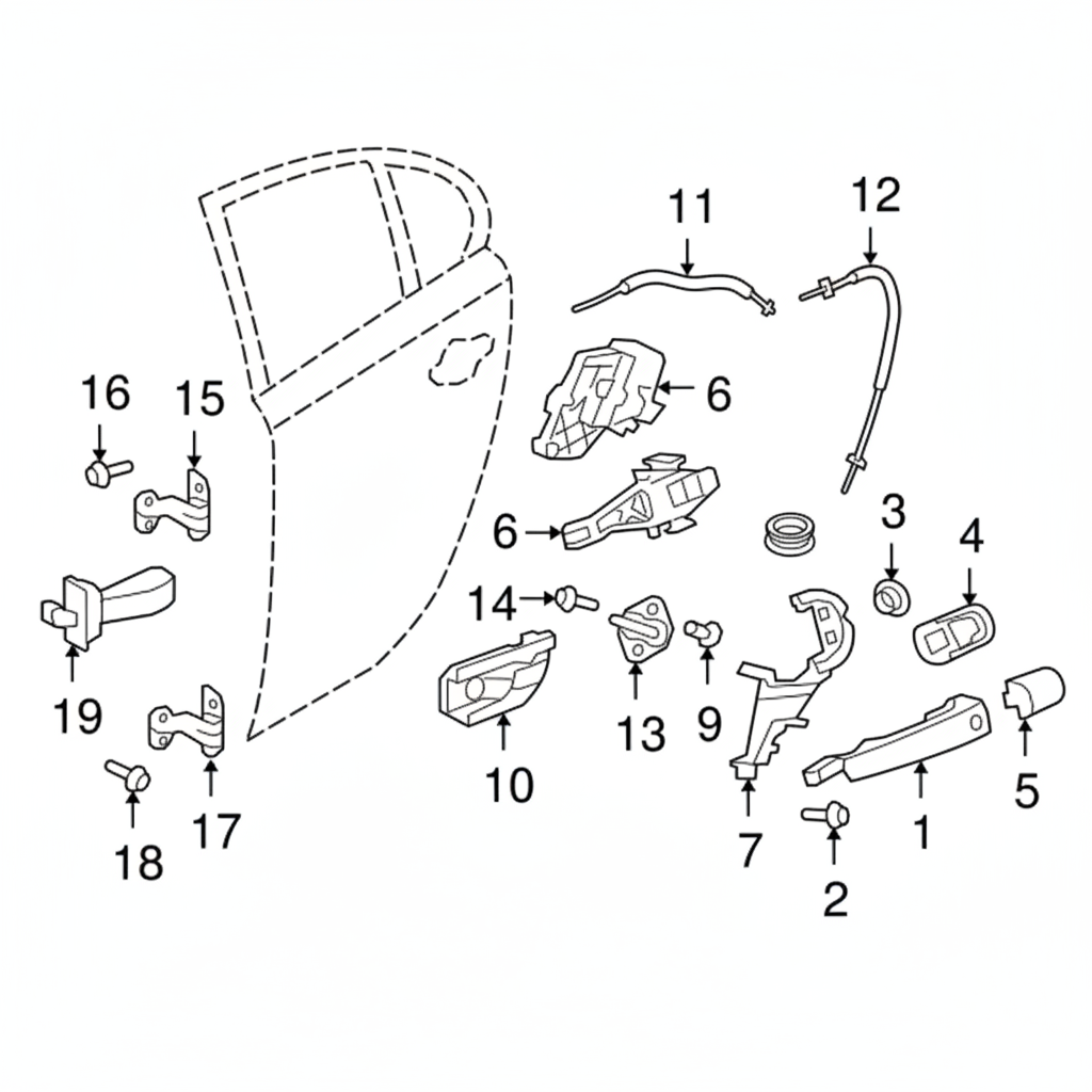 Rear Door Latch C2D5644 & C2Z2345 & C2Z31365 Compatible Wit JAGUAR XF I (X250) XJ (X351)  (2008-15)