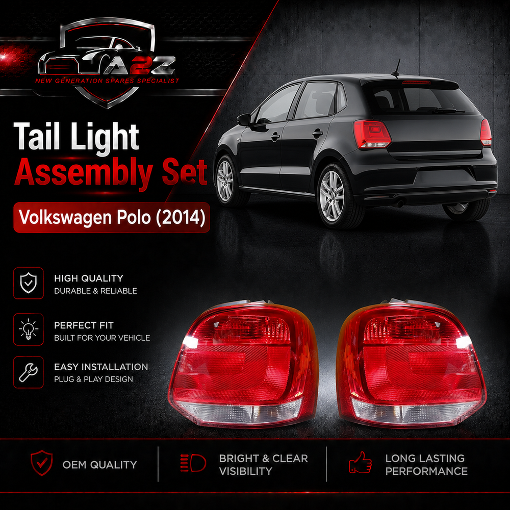 Tail Light Set Left 6RG945257 & Right 6RG945258 Compatible With Volkswagen Polo (2014)