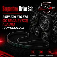 Serpentine Drive Belt 11287539831 Compatible With BMW E38 E60 E66