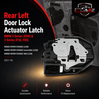 Rear Left Door Lock Actuator Latch Left 51227202147 Right 51227202148 Compatible With BMW  3 Series (E90) & 3 Series (F30, F80) & 5 Series (E60) & 5 Series (F10) & 7 Series (E65, E66, E67) & X5 (E70) & X6 (E71, E72)