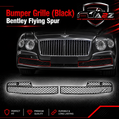 Bumper Grille ( Black ) Left 4W0807647G & Right 4W0807648M Compatible With Bentley Flying Spur
