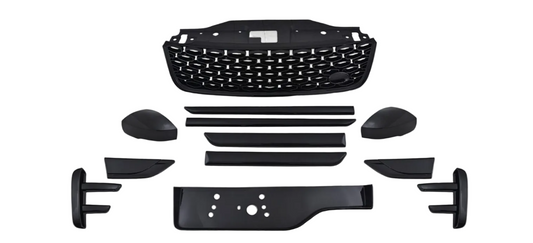 Body Kit (Glossy Black) Compatible With Land Rover Discovery 5 L462 2017