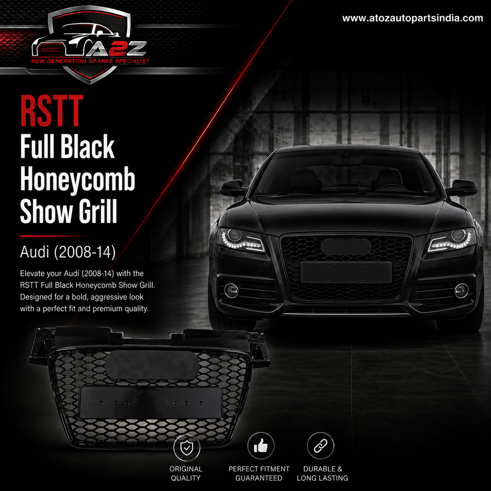 RSTT Full Black Honeycomb Show Grill Compatible With Audi = TT (2008-14) Tag No.282