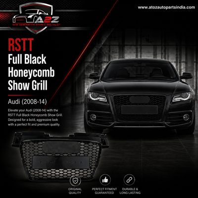 RSTT Full Black Honeycomb Show Grill Compatible With Audi = TT (2008-14) Tag No.282