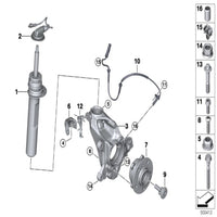 Front Right Air Suspension Shock Absorber Strut 37106854788 37106861290 Compatible With MINI (F55) | MINI / COOPER & MINI (F56) | MINI / COOPER