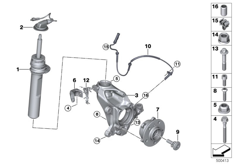 Front Left/Right ABS Wheel Speed Sensor 34526850761 34526858468 Compatible With MINI F55  & MINI F56