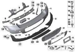 Rear Bumper Support Left 51129802115 Right 51129802116 Compatible With MINI COUNTRYMAN (R60) | MINI COUNTRYMAN / COOPER COUNTRYMAN | CROSSOVER (2011-2016) Tag No.1941