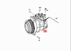 AC Compressor A0022303111 Compatible with MERCEDES-BENZ C-CLASS (W203) & C-CLASS (W204)  & CLS (C218) & CLS (C219) & E-CLASS (W211) & E-CLASS (W212) & S-CLASS (W220) (651)