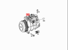 AC Compressor A0032306011  Compatible With MERCEDES-BENZ GL-CLASS (X166) & GLE (W166) & GLS (X166)