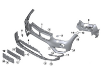 Front Bumper Grille 51117419730 Compatible With BMW F48 (2015–2023)