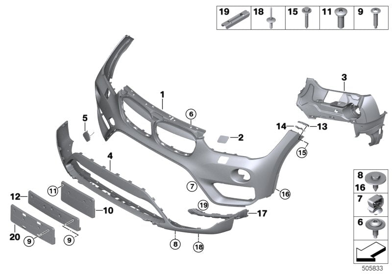 Front Bumper 51110051068 Compatible With BMW F48