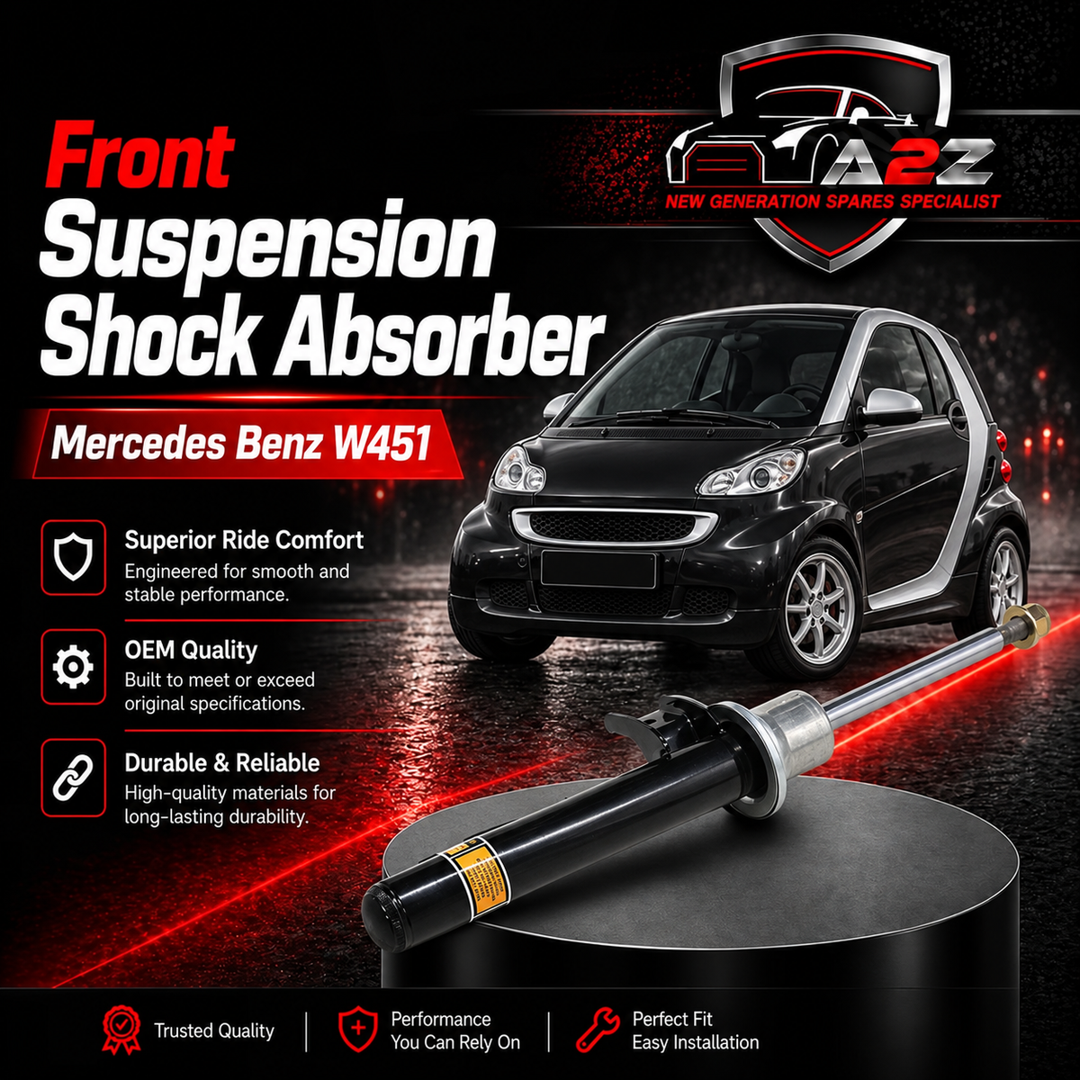 Front Suspension Shock Absorber 4513201831 A4513201831 Compatible With Mercedes Benz W451