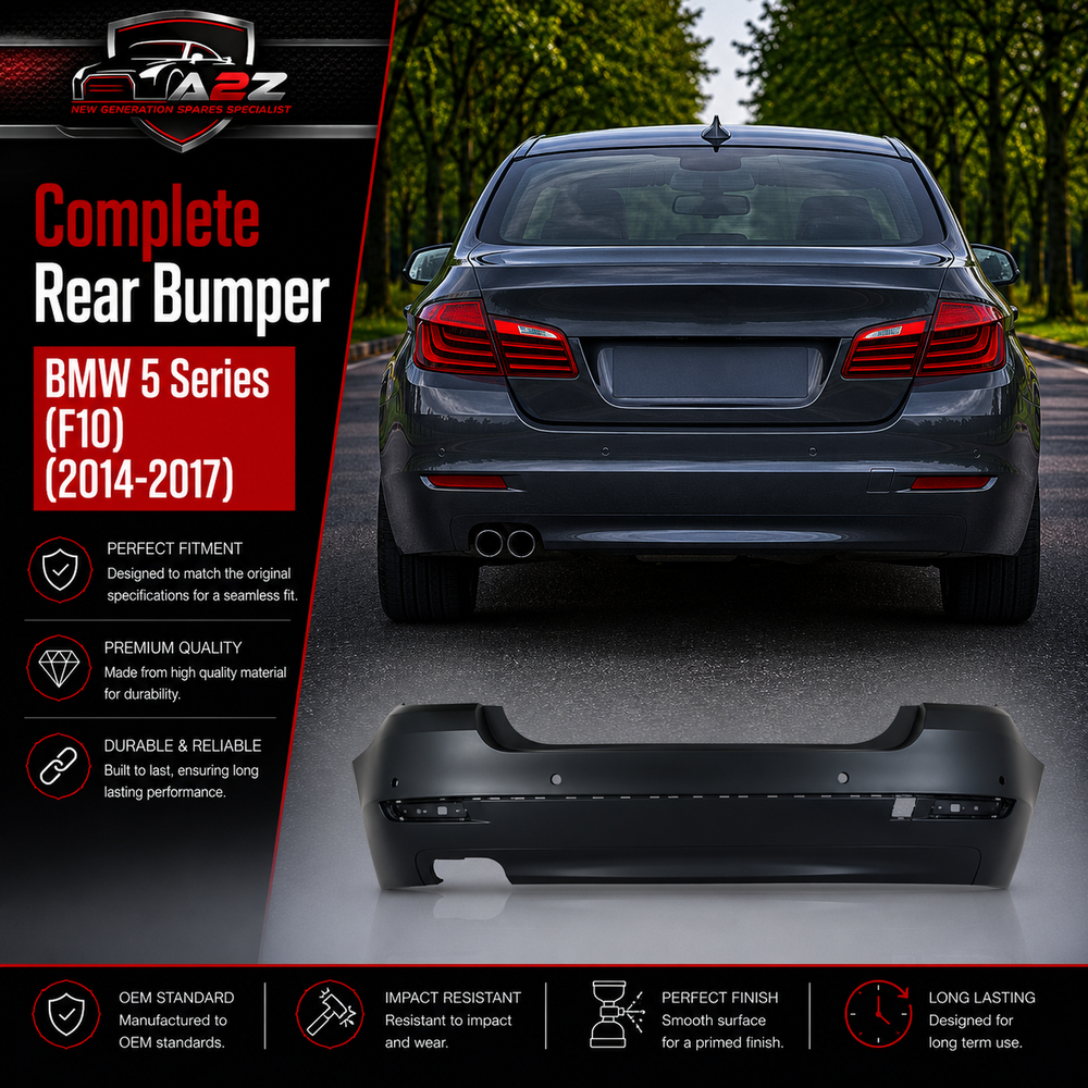 Complete Rear Bumper 51127332773 Compatible With BMW 5 Series (F10) (2014-2017) Tag No.124
