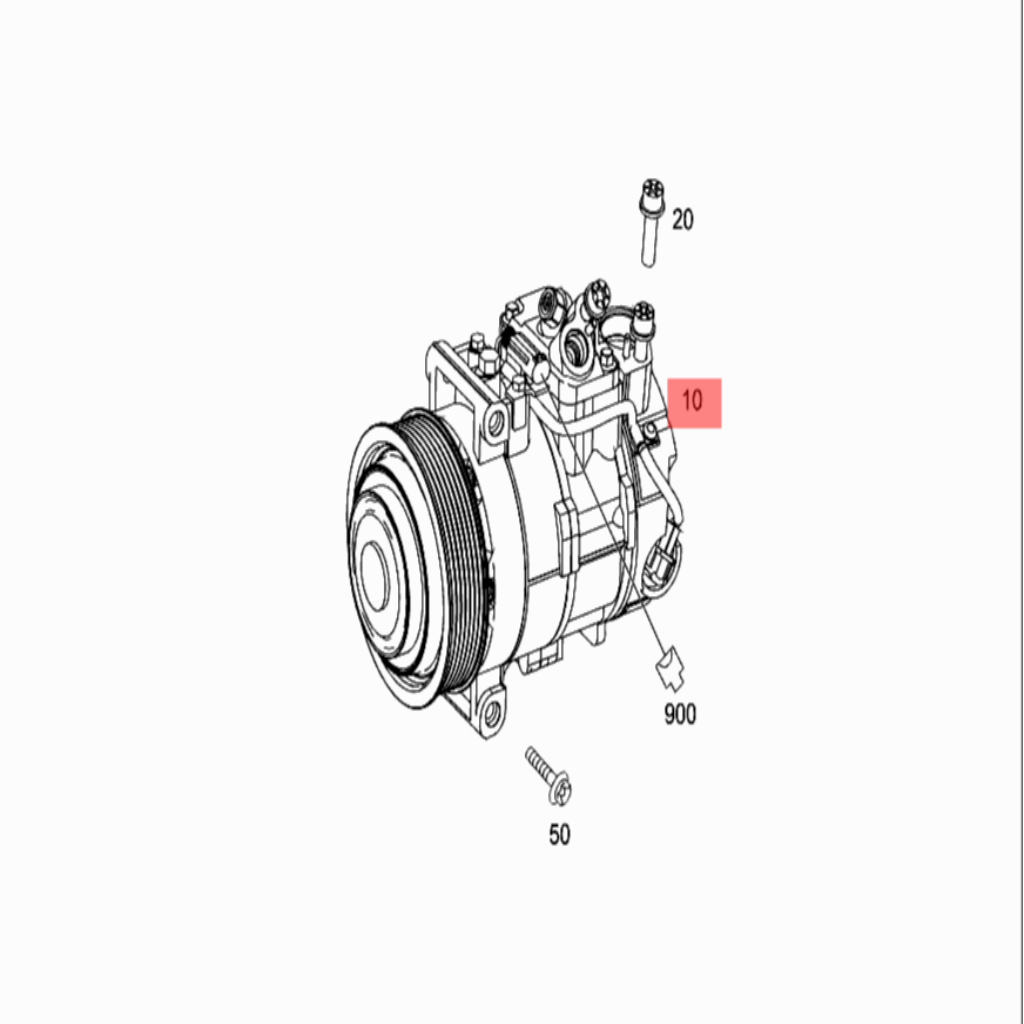 AC Compressor A0008307300 A0022303111 A0022305011 A0022307311 Compatible With MERCEDES-BENZ C-CLASS (W204) & CLS (C218) & E-CLASS (W212)
