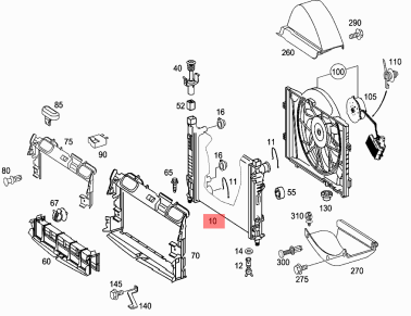 Radiator  2035000503 Compatible with  Mercedes-Benz  C CLASS W203-W171