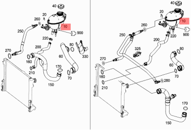 Coolant Bottle 2045000549 2045000749 A2045000049 A2045000549 A2045000749 For MERCEDES-BENZ C-CLASS W204 E-CLASS W212 Tag-B-16