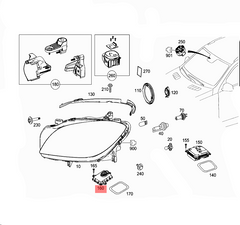 LED Headlight Ballast Control Module Unit A2189000406 A2189007306 A2189007307 A2189009904 A2189006604 A2129005424 A2129008324 A2129008222 A2129003317  For B-CLASS W246 & E-CLASS W212 & GLS W166 Tag-BL-149