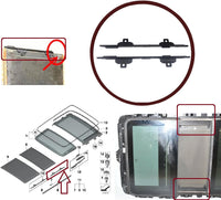 Front Rear Sunroof Curtain Rails Repair Kit 54102993888 Compatible With BMW X1 E84 2009-2015