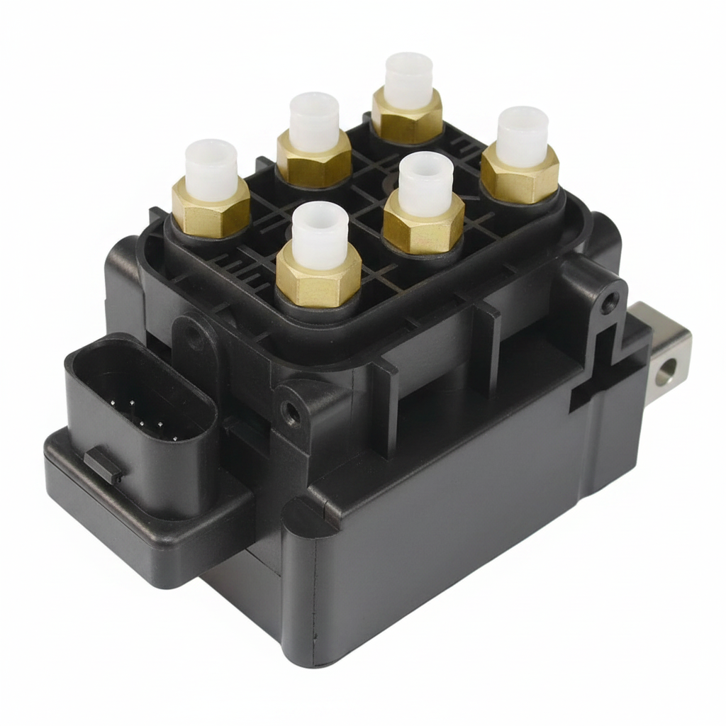 Air Suspension Solenoid Valve Block 7L0698014 7L0698014C Compatible With AUDI Q7 O.M (4LB)