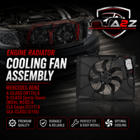 Engine Radiator Cooling Fan Assembly 2465000064 Compatible With MERCEDES-BENZ A-CLASS (W176) & B-CLASS Sports Tourer (W246, W242) & CLA Coupe (C117) & GLA-CLASS (X156)
