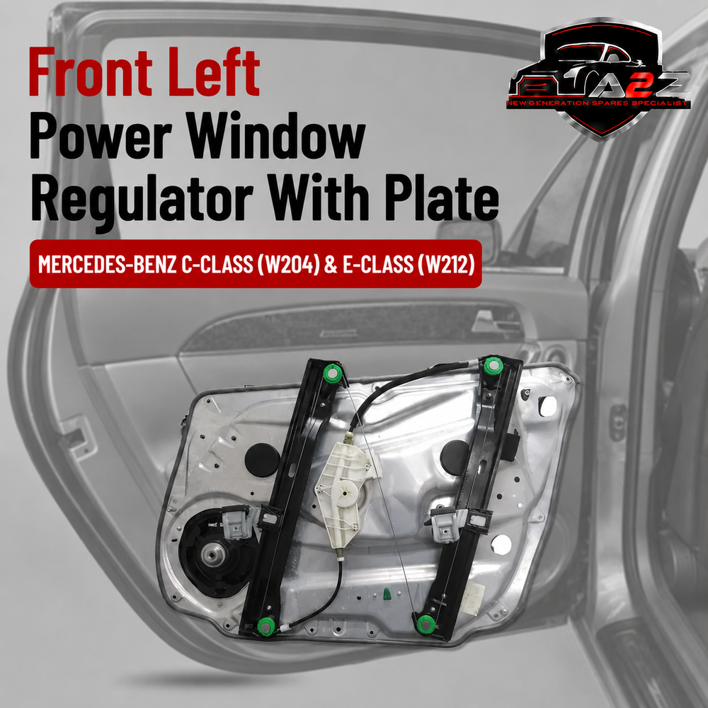 Front Left Power Window Regulator With Plate 2127201579 2047202479 A2127201579 Compatible with MERCEDES-BENZ C-CLASS (W204) & E-CLASS (W212)