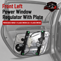 Front Left Power Window Regulator With Plate 2127201579 2047202479 A2127201579 Compatible with MERCEDES-BENZ C-CLASS (W204) & E-CLASS (W212)