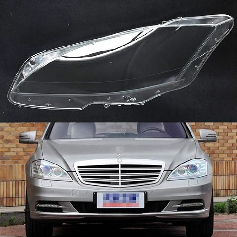 Car Front Headlight Lens Cover Headlight Shell Cover Transparent Lamp Shade Headlamp Shell Cover compatible for Mercedes-Benz S-CLASS W221 (2010 - 2014).