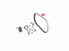 Multi Rib Belt Kit 5PK1960K1 Compatible With MERCEDES-BENZ C-CLASS (W205) CLS (C257) E-CLASS (W213) GLC (X253) GLE (V167) V-CLASS (W447) | VALENTE (CONTINENTAL)
