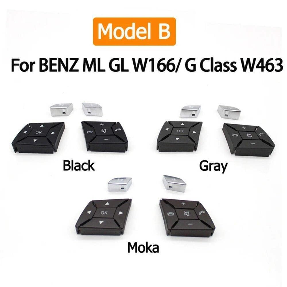 Steering Wheel Buttons High-end Model Moka& Chrome 16690518008490 16690519008490 Compatible With Mercedes Benz ML GL/G Class W166 W463