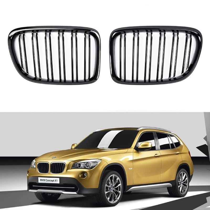 Front Bumper Grill Compatible With Bmw X1 E84 2009-2016 Front Bumper Grill Glossy Black