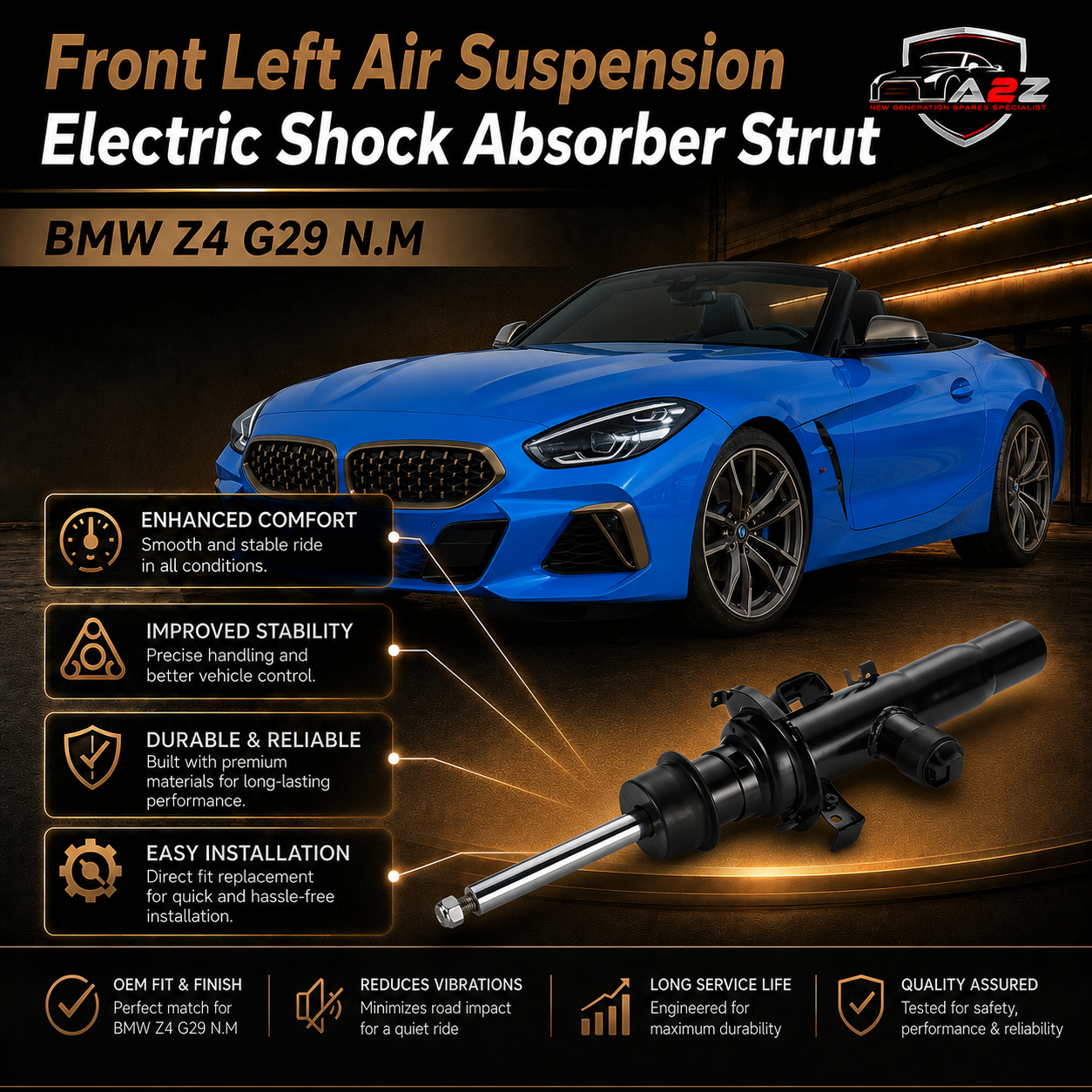 Front Left Air Suspension Electric Shock Absorber Strut 37106895067 Compatible With BMW Z4 G29 N.M
