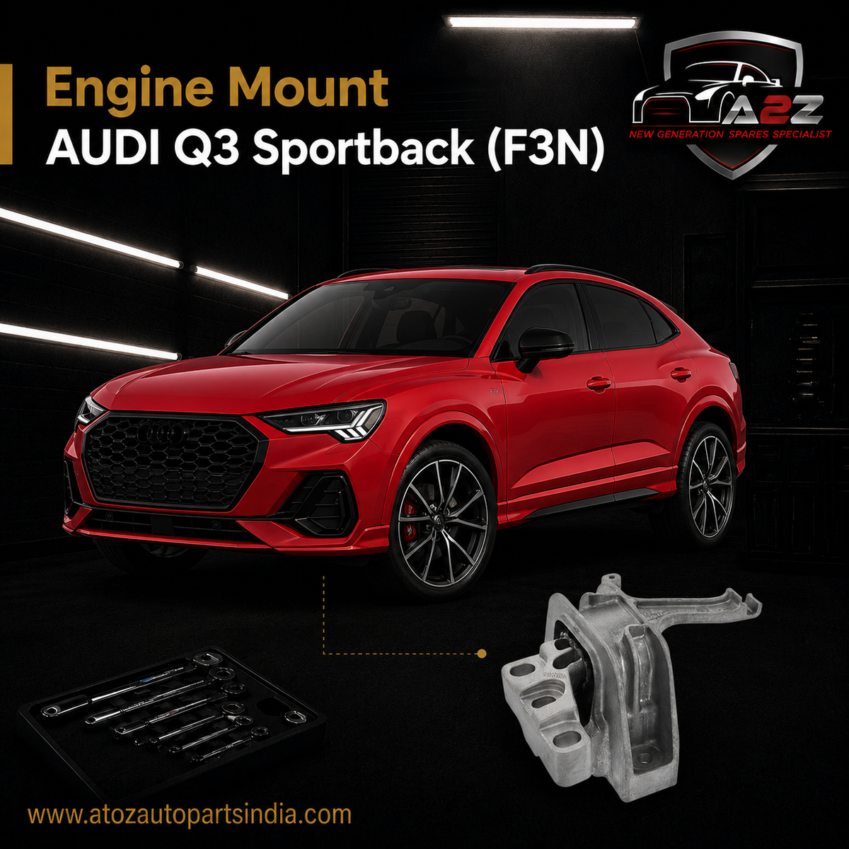 Engine Mount 3Q0199262C 3Q0199262D 3Q0199262M 5WA199262AE 5WA199262P Compatible With AUDI Q3 Sportback (F3N)