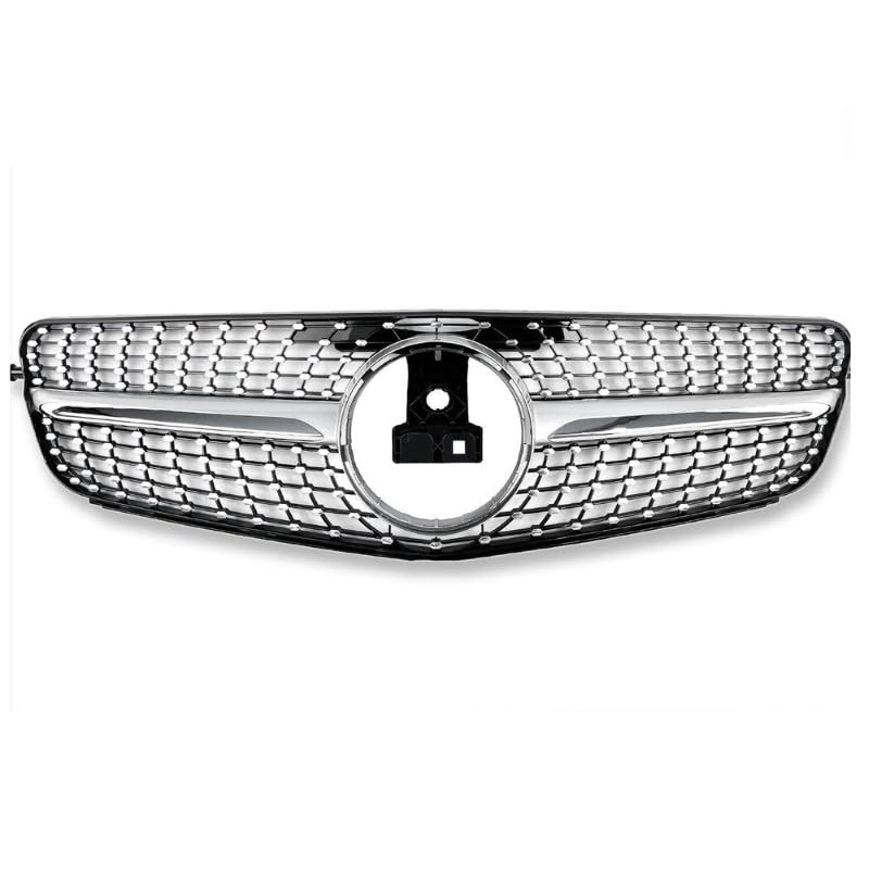 Front Bumper Grill Compatible With Mercedes Benz C Class W204 2007-2014 Front Bumper Grill W204 Grill Diamond Silver
